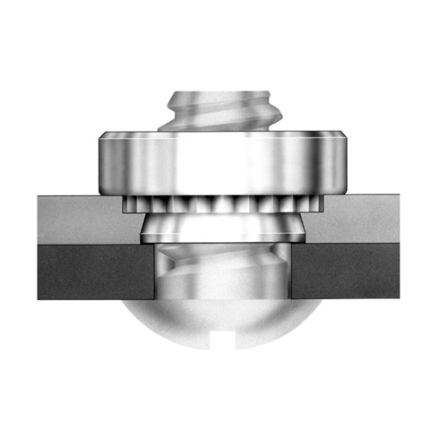 Tán tự giữ thép NU-032-0-ZI