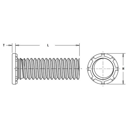 Trụ ren tự giữ thép loại TFH size 256-10