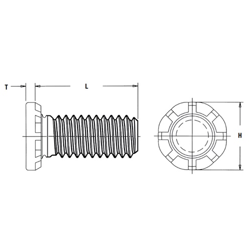Trụ ren tự giữ thép loại HFH size 0616-12