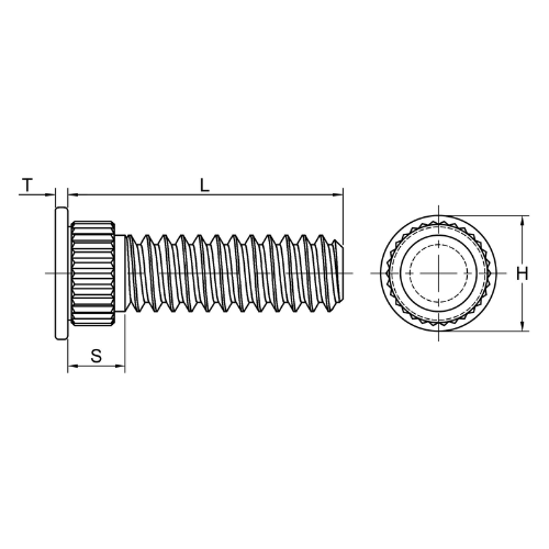 Trụ ren tự giữ thép không rỉ loại SGPC size 032-5