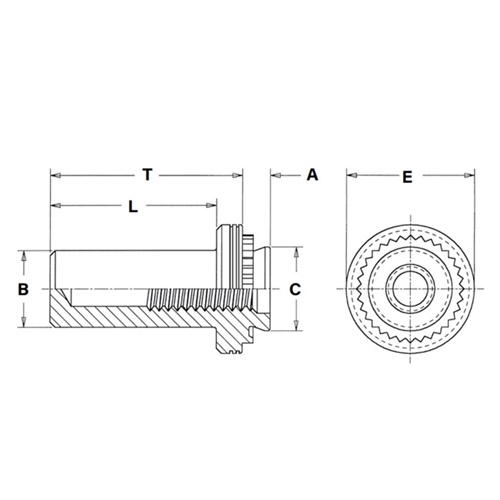 Tán trụ tự giữ thép loại B size 832-1