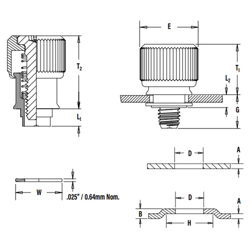 Ốc vít bảng điện loại PF12MW size M4-12BL