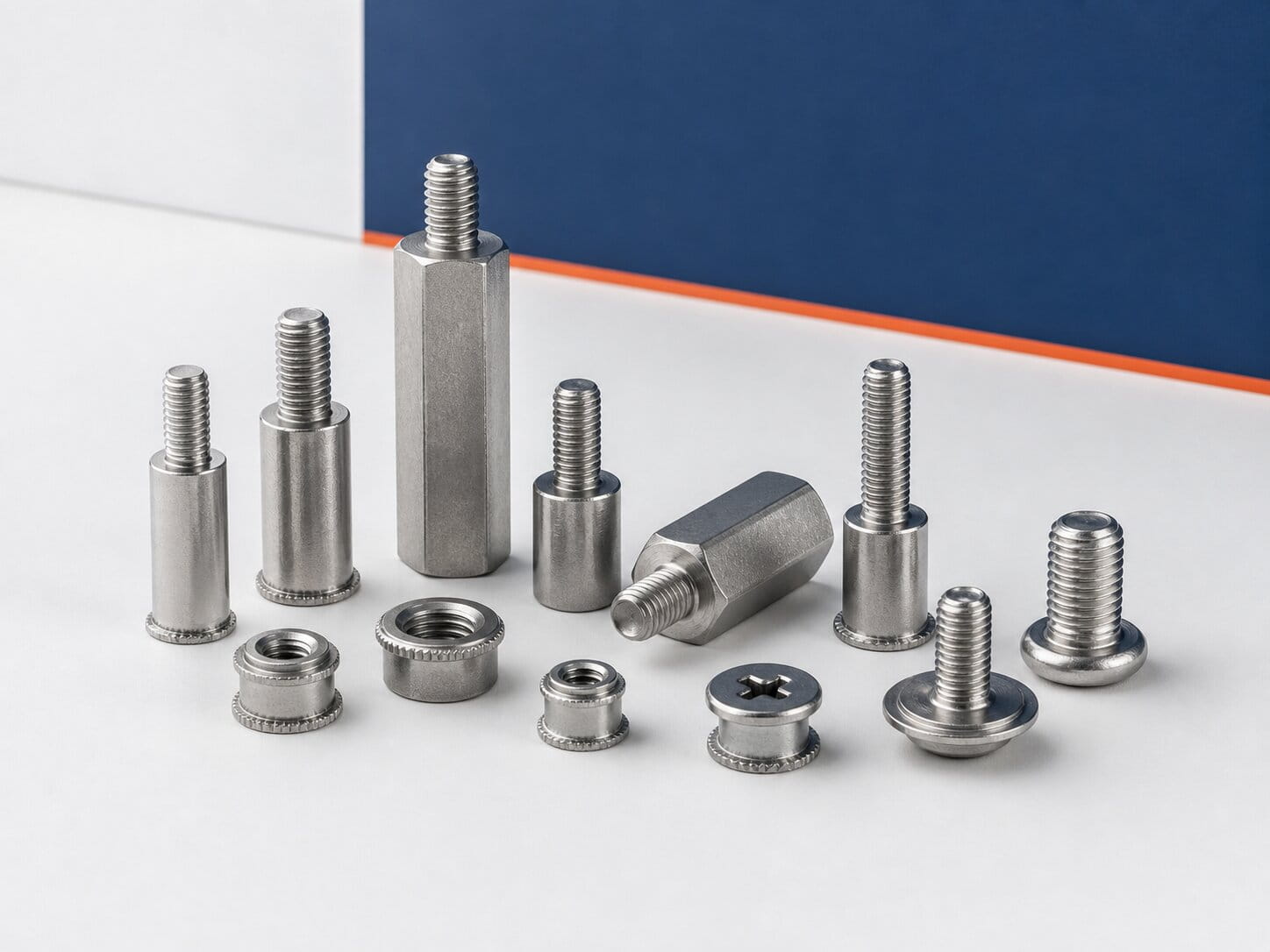 Các loại đai ốc, trụ ren và vít tự giữ bằng thép không gỉ